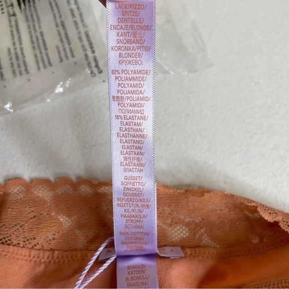 Savage x Fenty Cotton Essentials Lace-Trim Mid-Rise Thong Panty Size 3X - Picture 10 of 13